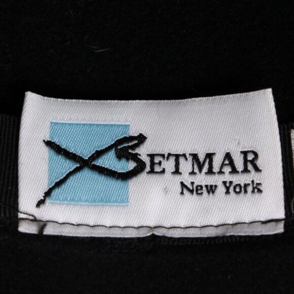 Betmar Leaves Wool‎ Bowler Hat Black Women One Size